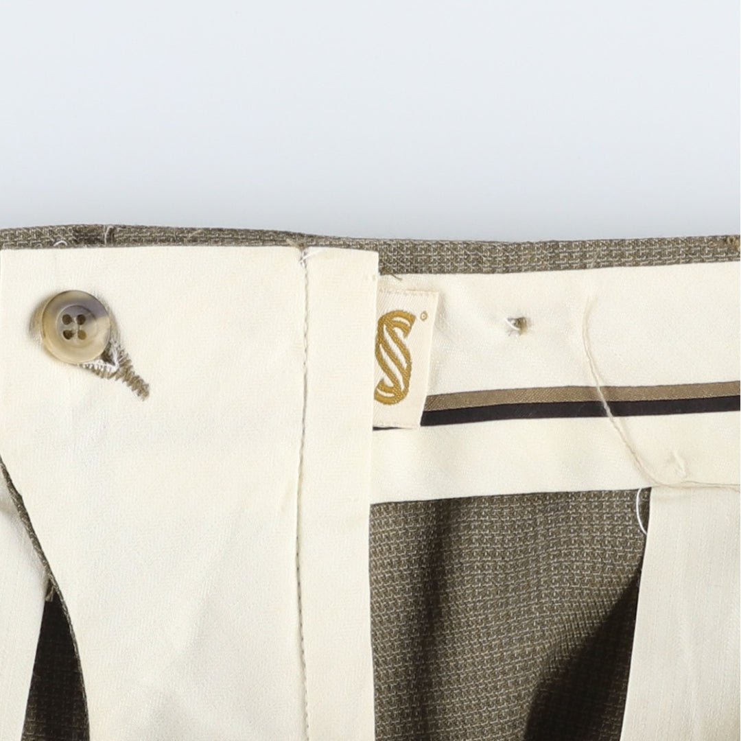 90'S Levi's SLATES CLASSIC FIT two-pleat slacks, made in the USA, men's, size W34, vintage polyester beige type brown Vintage Second Hand