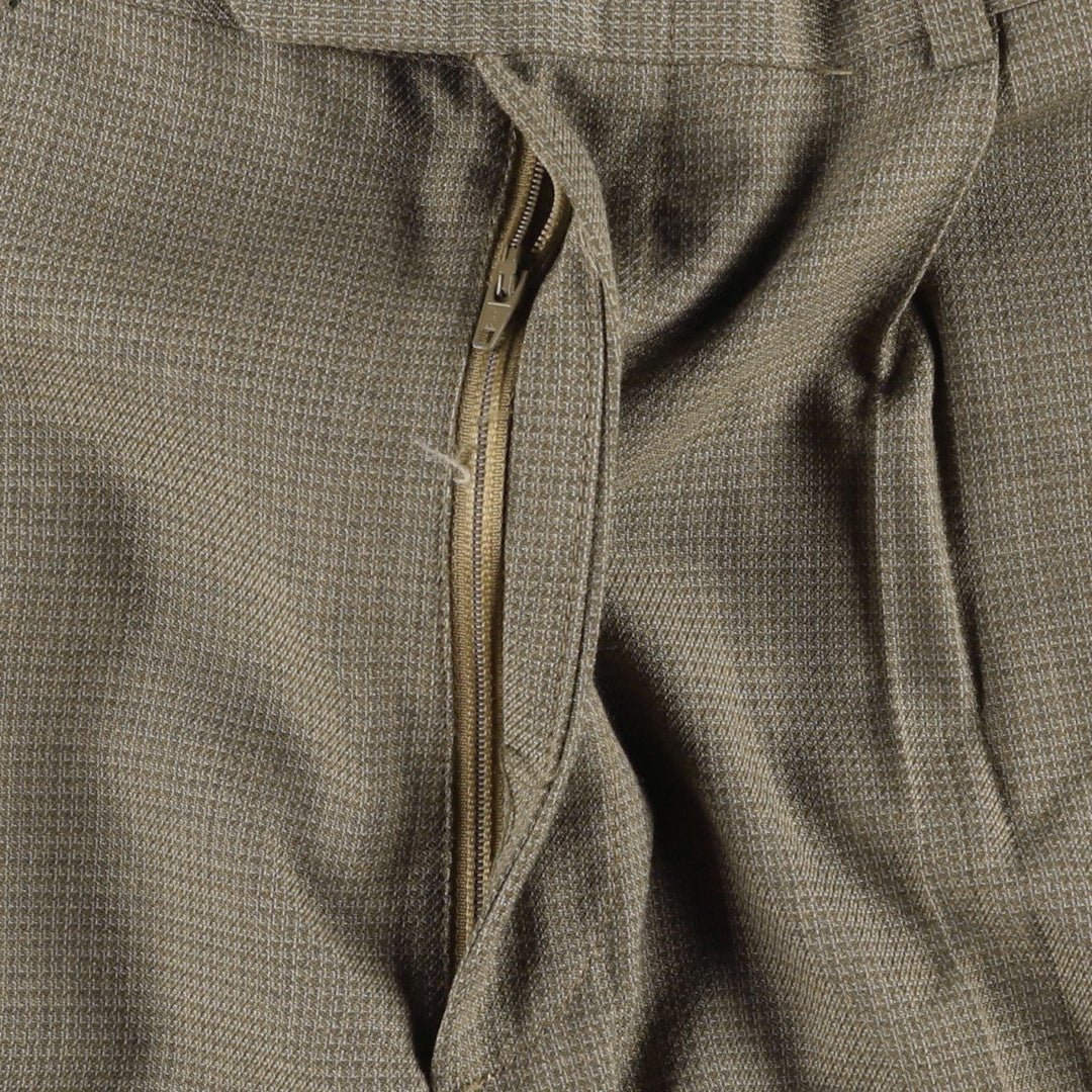 90'S Levi's SLATES CLASSIC FIT two-pleat slacks, made in the USA, men's, size W34, vintage polyester beige type brown Vintage Second Hand