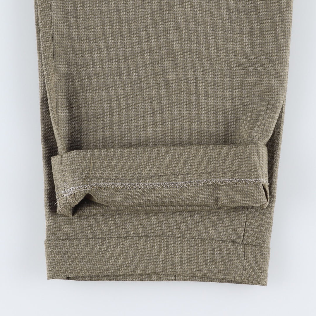 90'S Levi's SLATES CLASSIC FIT two-pleat slacks, made in the USA, men's, size W34, vintage polyester beige type brown Vintage Second Hand
