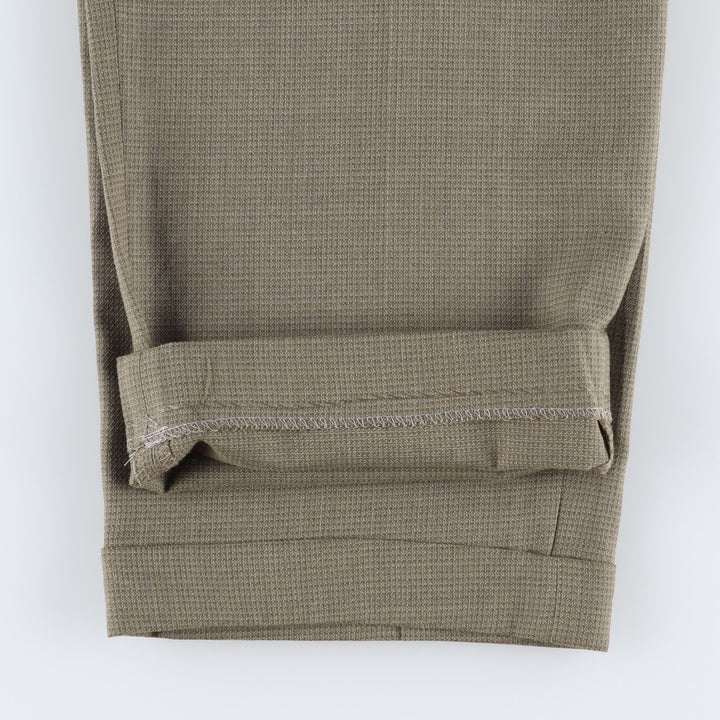 90'S Levi's SLATES CLASSIC FIT two-pleat slacks, made in the USA, men's, size W34, vintage polyester beige type brown Vintage Second Hand