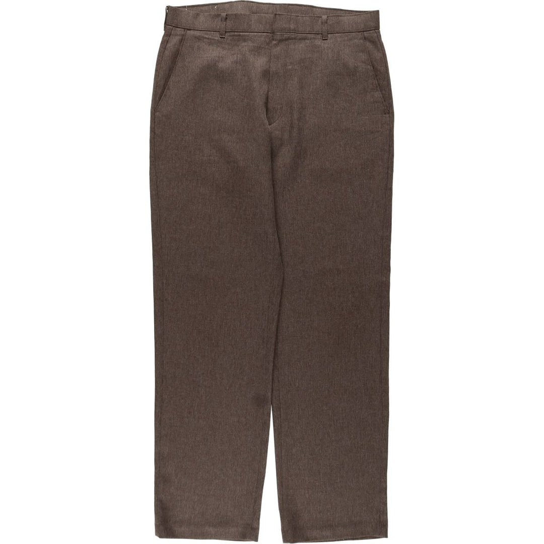 90'S Levi's Action Slacks, Made in USA, Men's, Size 35, Vintage polyester brown type Vintage Second Hand