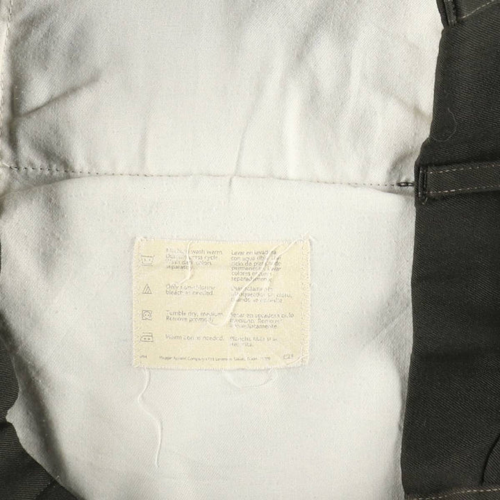 Haggar Three-Pleat Slacks Pants, Made in USA, Men's Size W33 (approx.) polyester Charcoal Vintage Second Hand