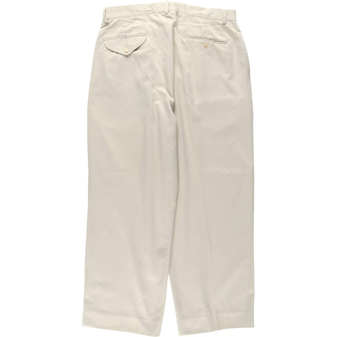 Ralph Lauren POLO GOLF two-pleat slacks, men's size W33 polyester Beige type Vintage Second Hand