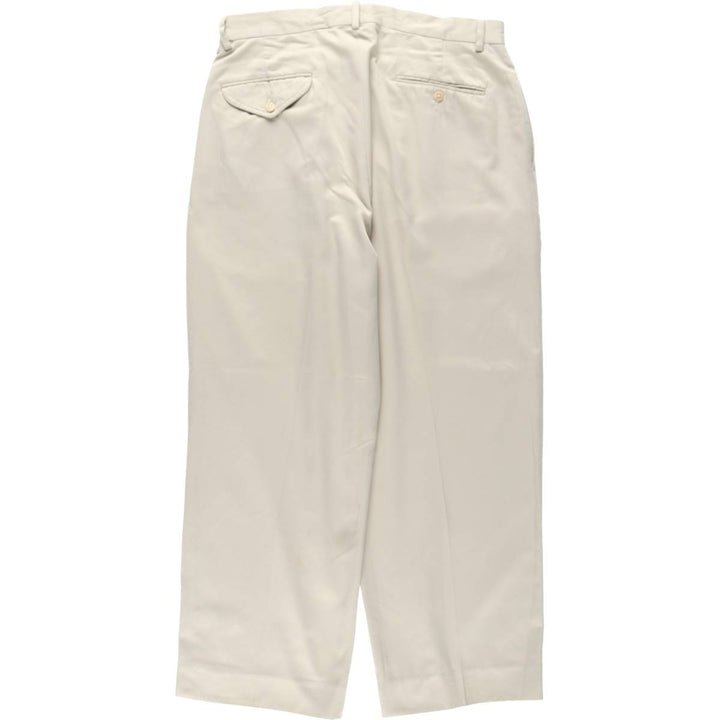 Ralph Lauren POLO GOLF two-pleat slacks, men's size W33 polyester Beige type Vintage Second Hand