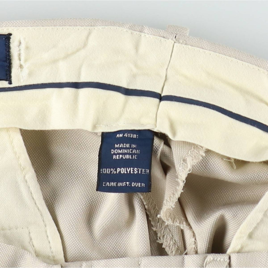 Ralph Lauren POLO GOLF two-pleat slacks, men's size W33 polyester Beige type Vintage Second Hand