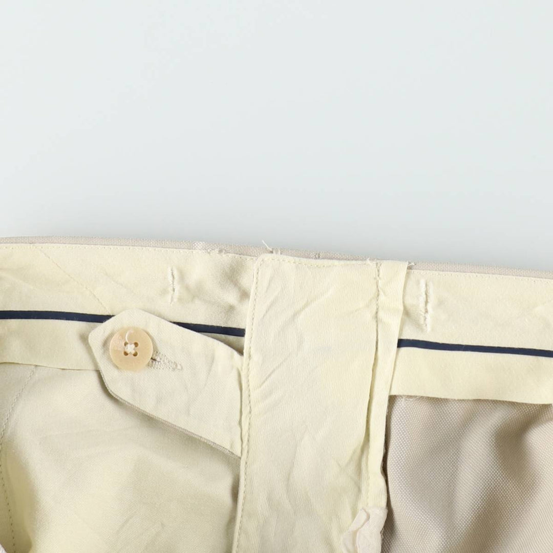Ralph Lauren POLO GOLF two-pleat slacks, men's size W33 polyester Beige type Vintage Second Hand