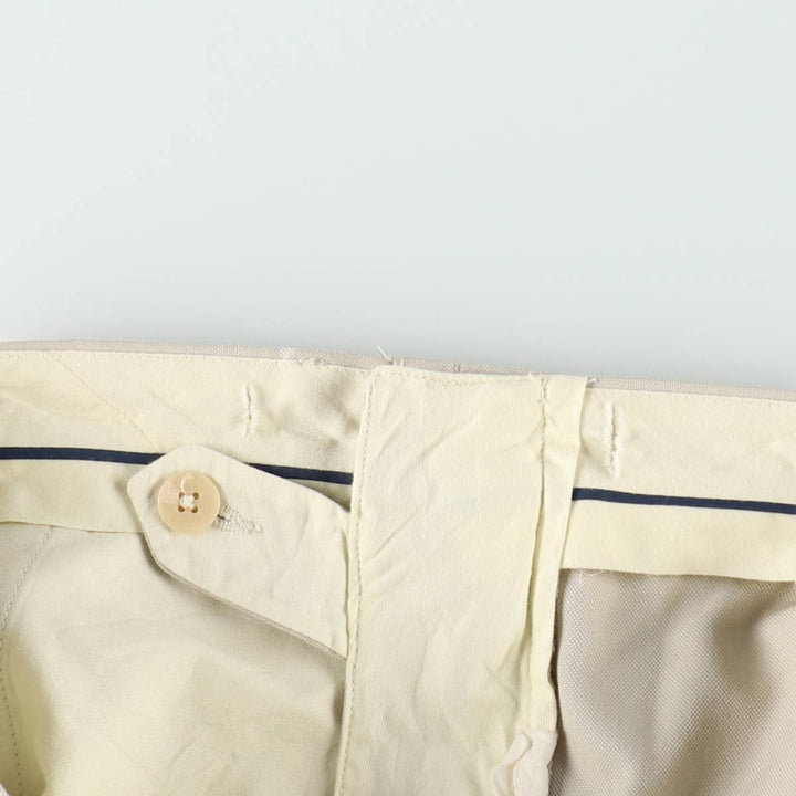 Ralph Lauren POLO GOLF two-pleat slacks, men's size W33 polyester Beige type Vintage Second Hand