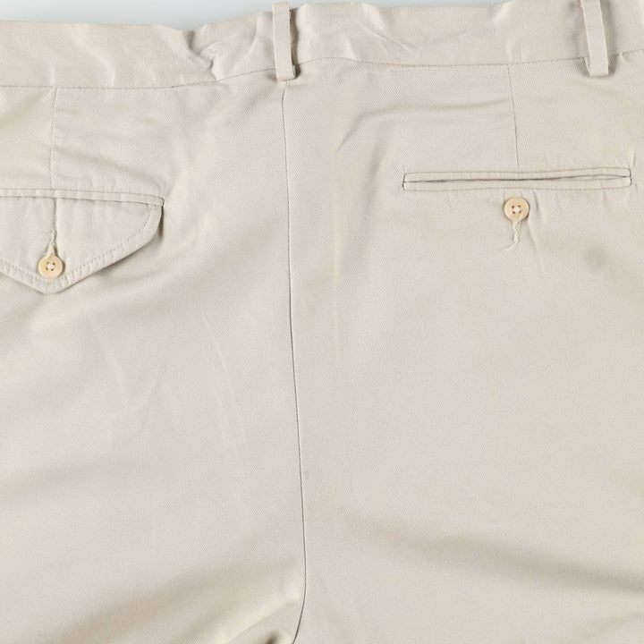Ralph Lauren POLO GOLF two-pleat slacks, men's size W33 polyester Beige type Vintage Second Hand