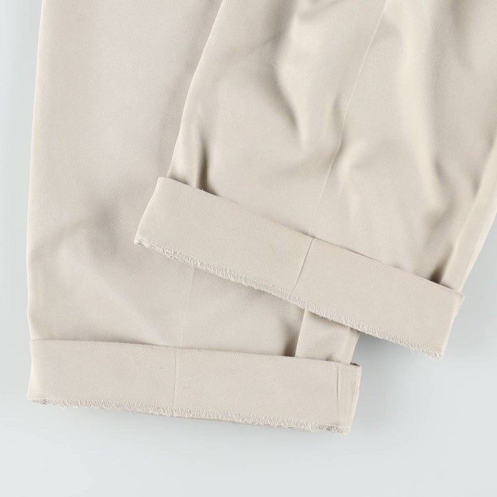 Ralph Lauren POLO GOLF two-pleat slacks, men's size W33 polyester Beige type Vintage Second Hand