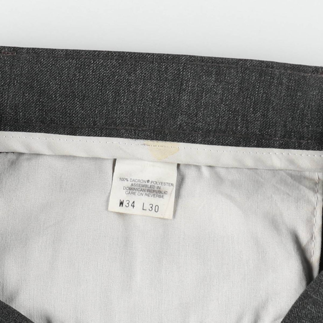 90'S Levi's Action Slacks, Men's, Size 34, Vintage polyester gray type Vintage Second Hand