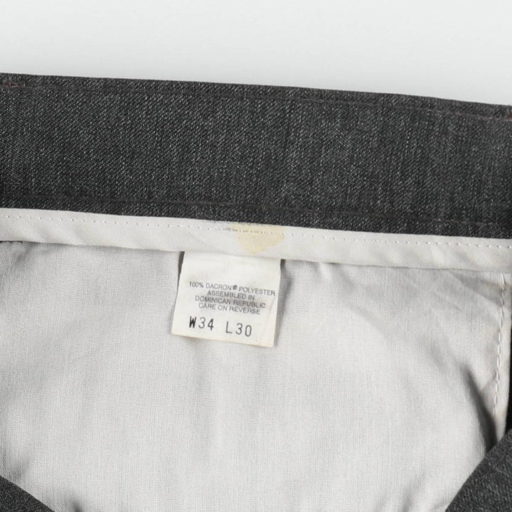 90'S Levi's Action Slacks, Men's, Size 34, Vintage polyester gray type Vintage Second Hand
