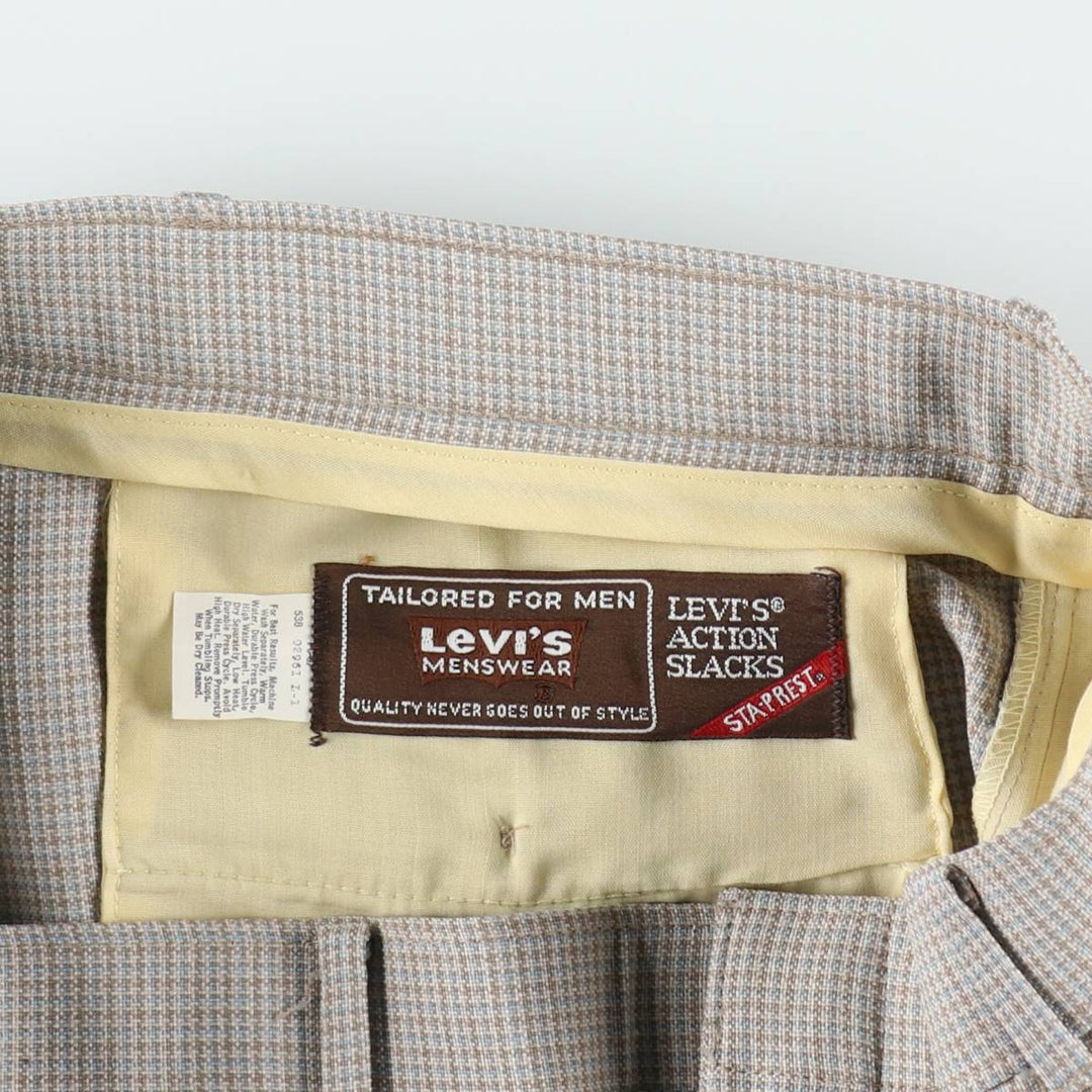 Levi's ACTION SLACKS STA-PREST (Men's W36 equivalent) Vintage Slacks Pants unclear Beige type Vintage Second Hand