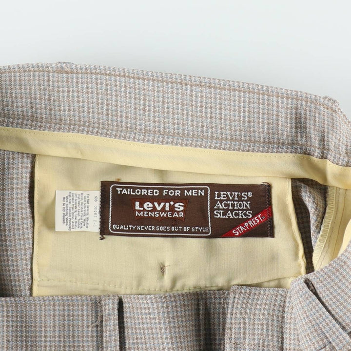 Levi's ACTION SLACKS STA-PREST (Men's W36 equivalent) Vintage Slacks Pants unclear Beige type Vintage Second Hand