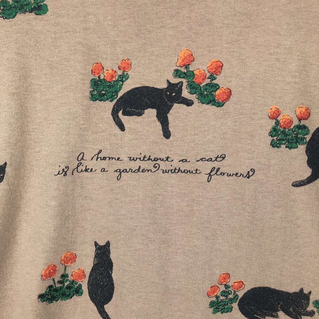 90'S Animal Pattern Cat Pattern Animal T-Shirt Men's Size L (Equivalent) Vintage unclear oro legacy Vintage Second Hand