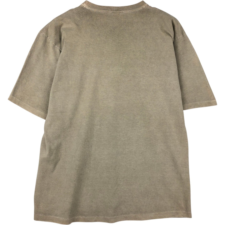 ~90'S Animal Pattern Fish Print Animal T-Shirt Made in USA Men's Size L (Equivalent) Vintage cotton Khaki type Vintage Second Hand