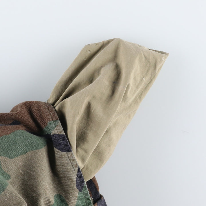 US Military Camouflage Pattern Woodland Camo Military Cargo Pants Combat Pants Large-Regular Men's W37 Equivalent cotton Khaki type Vintage Second Hand