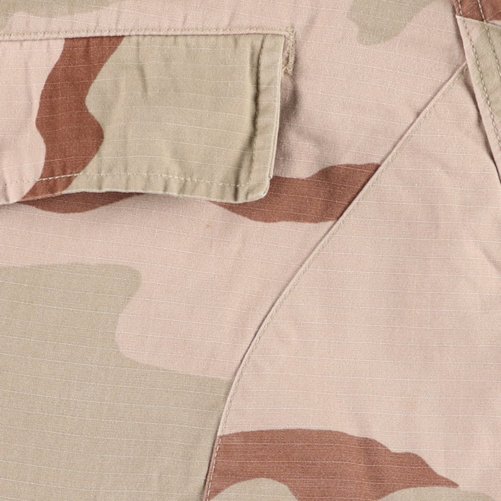 2000'S US Military Issue Camouflage Pattern 3C Desert Camo Ripstop Military Cargo Pants Combat Pants Made in USA MEDIUM-LONG Nylon Beige type Vintage Second Hand