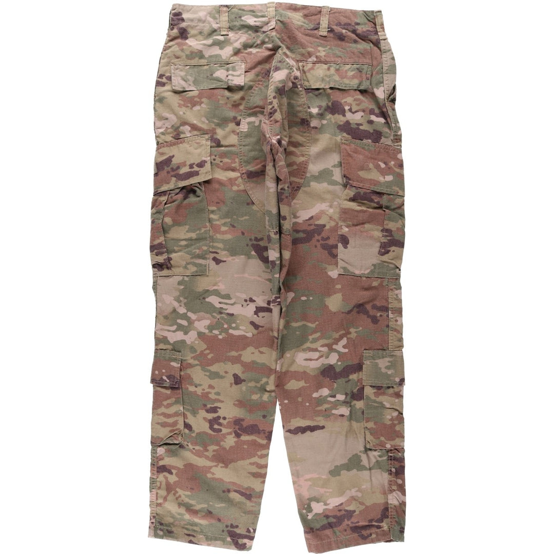 Genuine US military issue Multicam camouflage ripstop military cargo pants/combat pants, made in the USA, MEDIUM-REGULAR (equivalent to men's W35). Rayon Khaki type Vintage Second Hand
