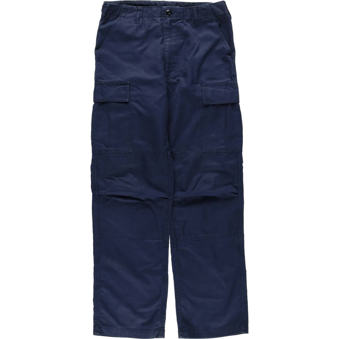 Double-knee military cargo pants, men's size W30 equivalent. unclear navy blue type Vintage Second Hand