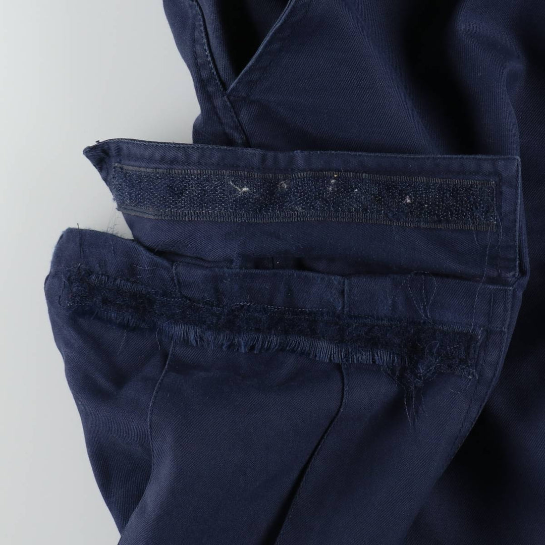 Double-knee military cargo pants, men's size W30 equivalent. unclear navy blue type Vintage Second Hand