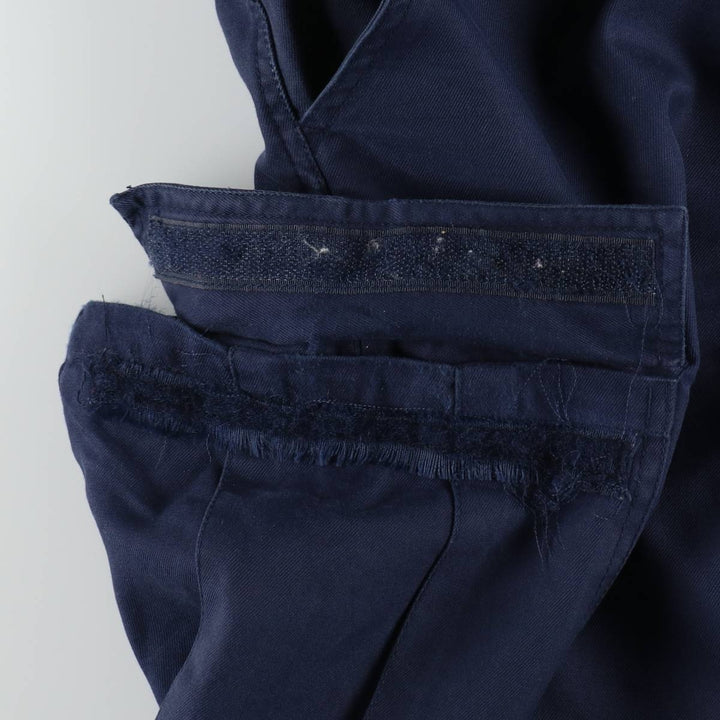 Double-knee military cargo pants, men's size W30 equivalent. unclear navy blue type Vintage Second Hand