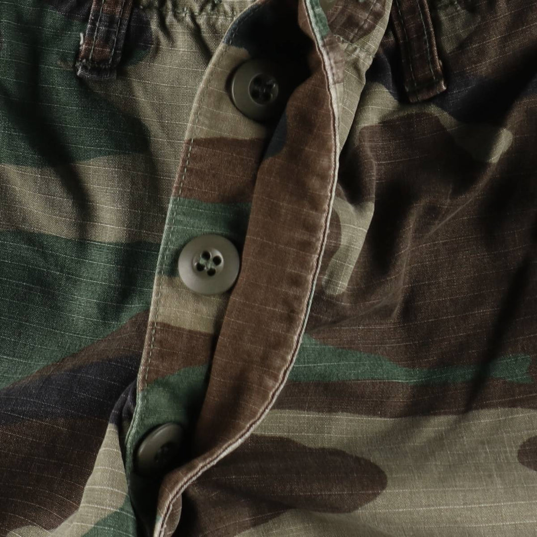 1990'S US Military Issue Woodland Camo Ripstop Military Cargo Pants Combat Pants Made in USA Small-Regular cotton Khaki type Vintage Second Hand