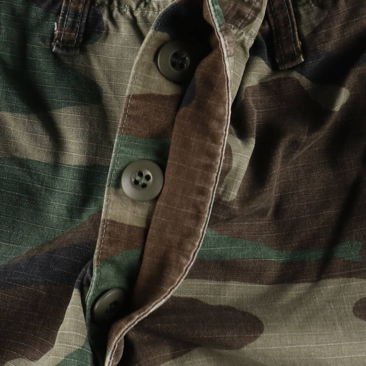 1990'S US Military Issue Woodland Camo Ripstop Military Cargo Pants Combat Pants Made in USA Small-Regular cotton Khaki type Vintage Second Hand
