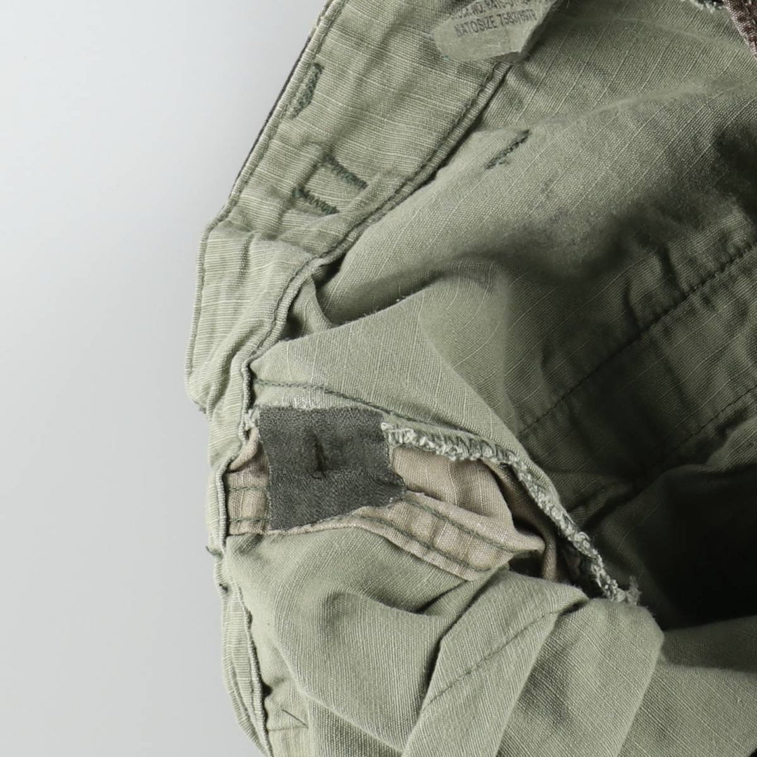 1990'S US Military Issue Woodland Camo Ripstop Military Cargo Pants Combat Pants Made in USA Small-Regular cotton Khaki type Vintage Second Hand