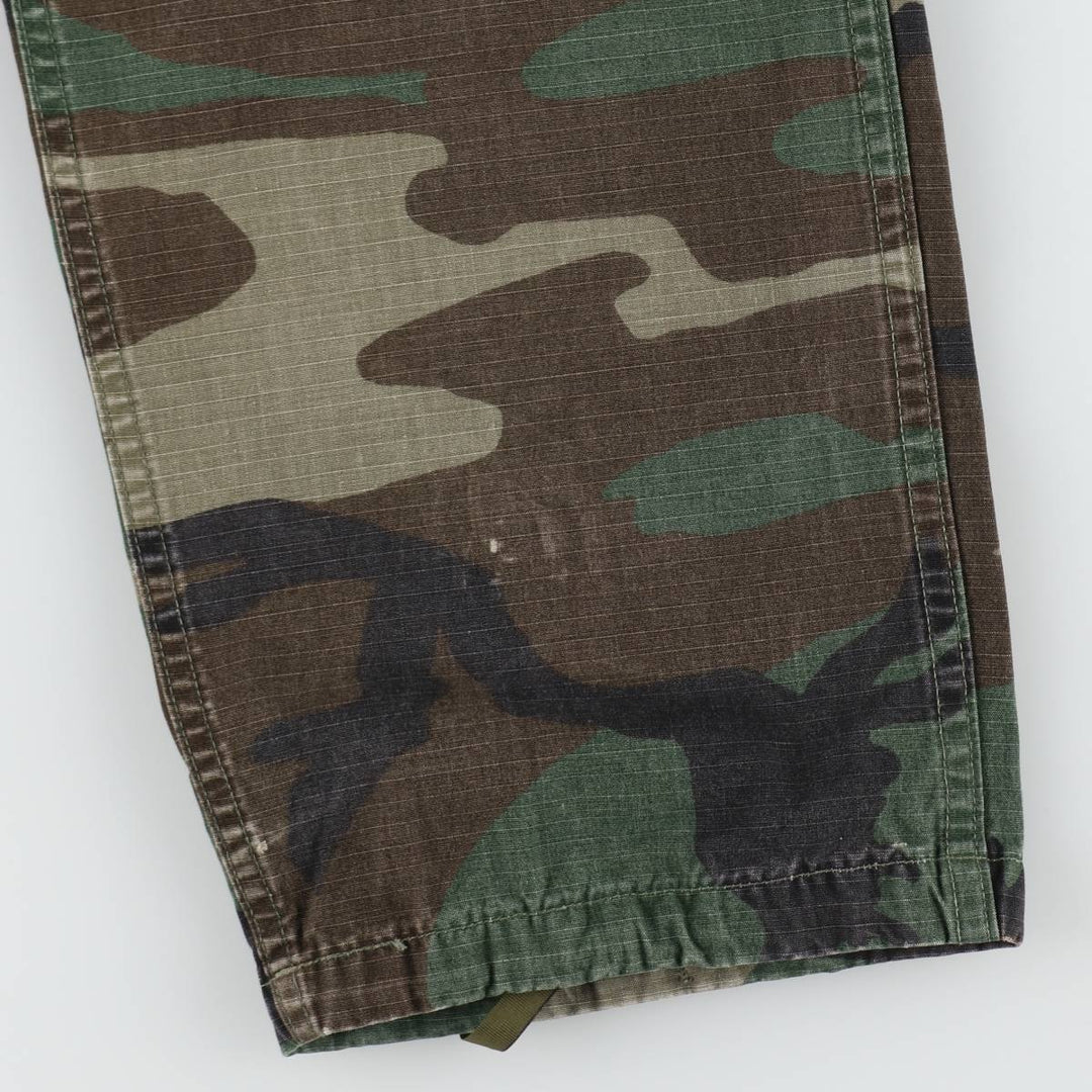 1990'S US Military Issue Woodland Camo Ripstop Military Cargo Pants Combat Pants Made in USA Small-Regular cotton Khaki type Vintage Second Hand