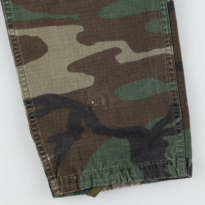 1990'S US Military Issue Woodland Camo Ripstop Military Cargo Pants Combat Pants Made in USA Small-Regular cotton Khaki type Vintage Second Hand
