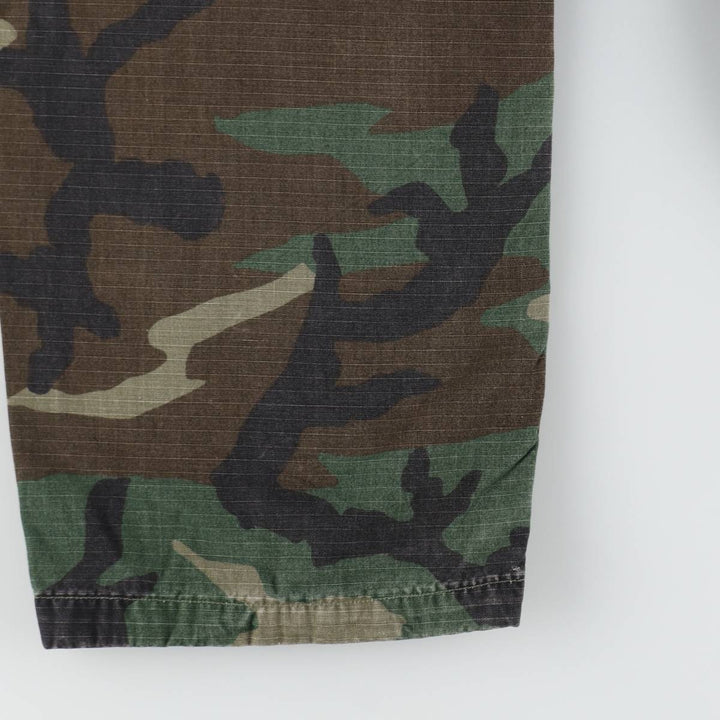 1990'S US Military Issue Woodland Camo Ripstop Military Cargo Pants Combat Pants Made in USA Small-Regular cotton Khaki type Vintage Second Hand