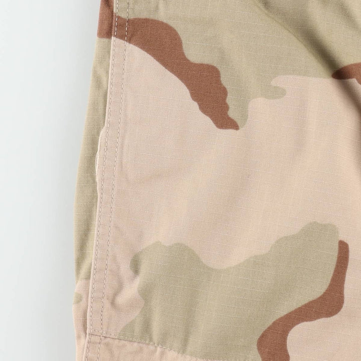 2000'S US Military Issue Camouflage Pattern 3C Desert Camo Ripstop Military Cargo Pants Combat Pants Made in USA Large Regular Nylon Beige type Vintage Second Hand