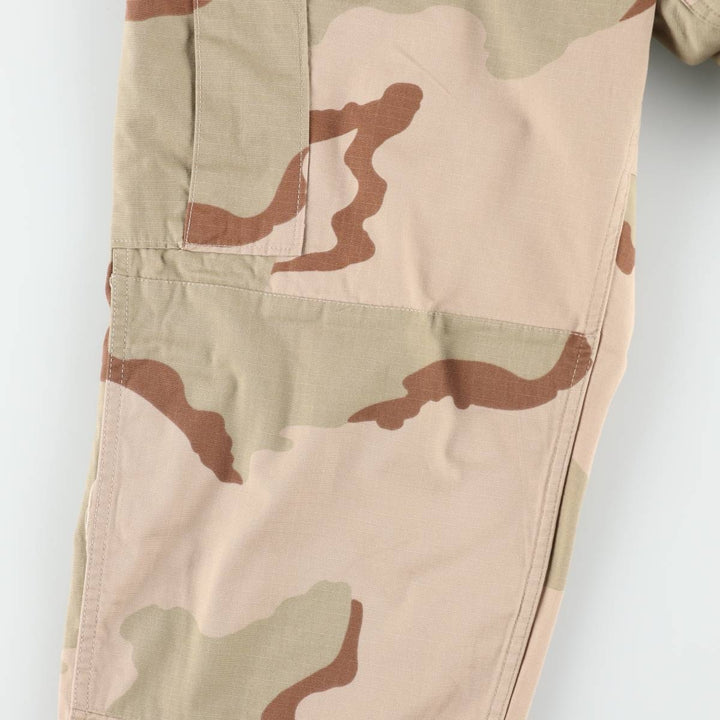 2000'S US Military Issue Camouflage Pattern 3C Desert Camo Ripstop Military Cargo Pants Combat Pants Made in USA Large Regular Nylon Beige type Vintage Second Hand