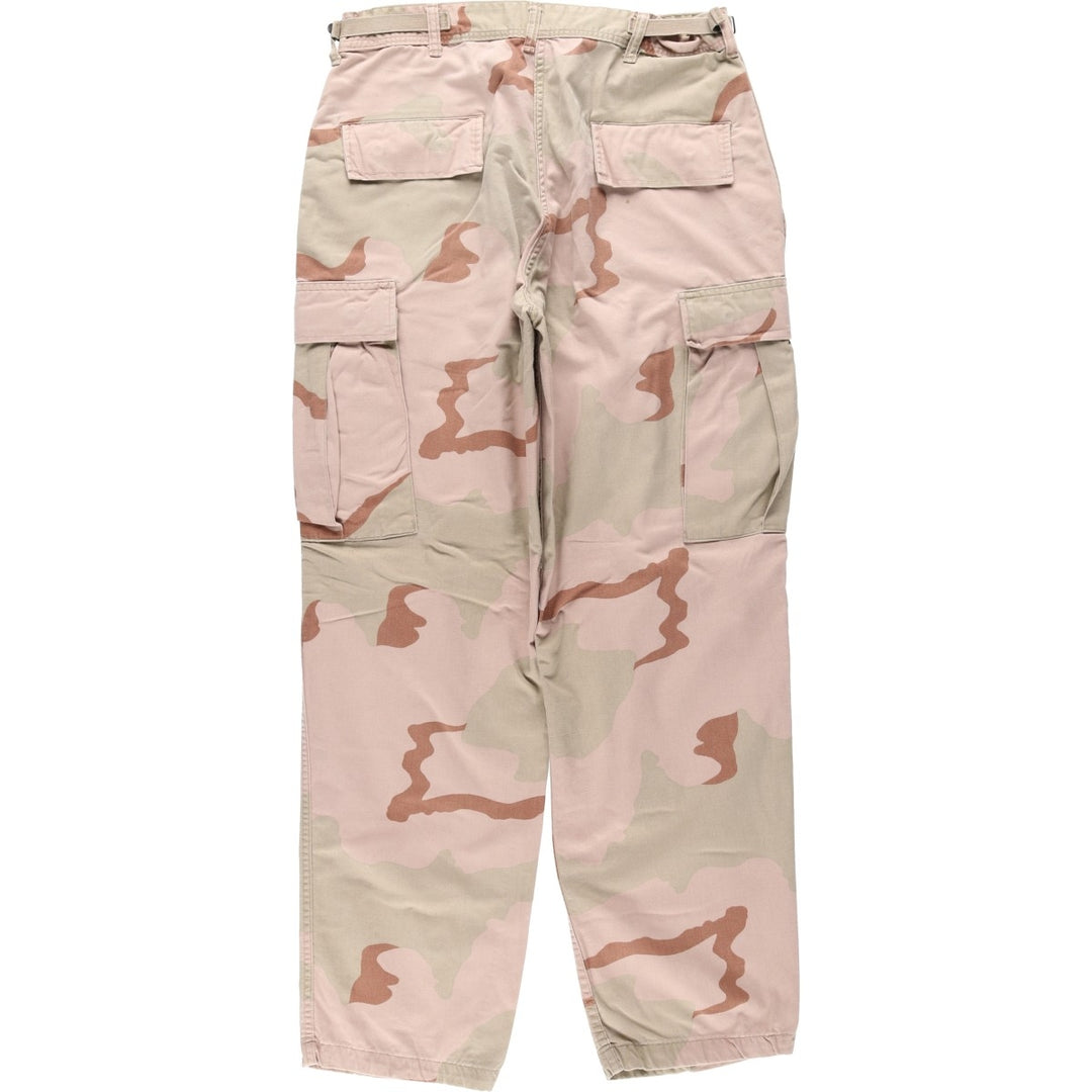 US Military Camouflage Pattern 3C Desert Camo Military Cargo Pants Combat Pants MEDIUM-REGULAR Men's W33 equivalent cotton Beige type Vintage Second Hand