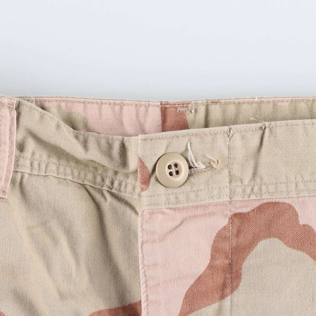 US Military Camouflage Pattern 3C Desert Camo Military Cargo Pants Combat Pants MEDIUM-REGULAR Men's W33 equivalent cotton Beige type Vintage Second Hand