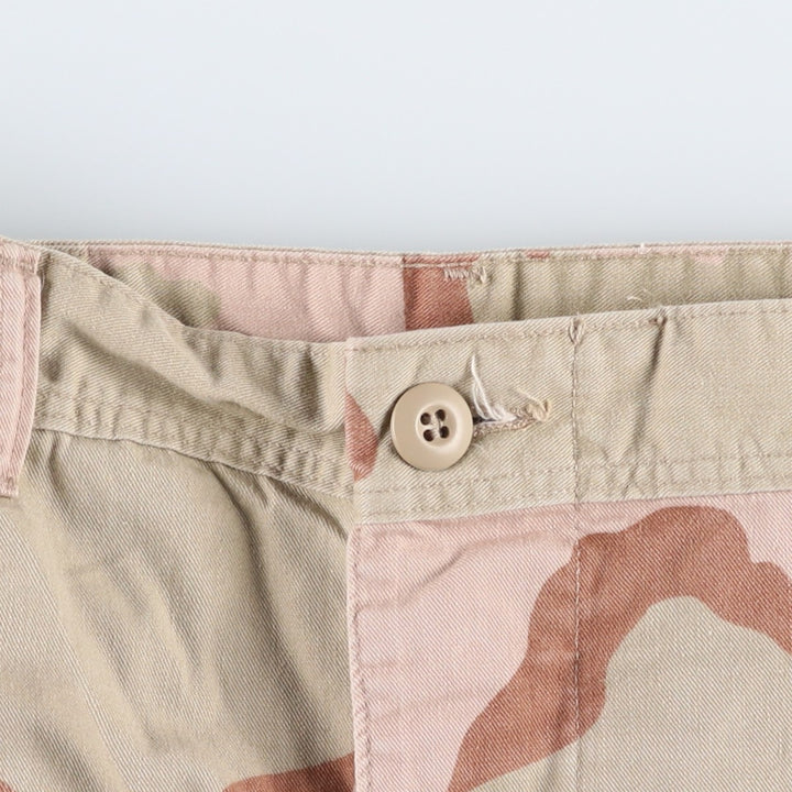US Military Camouflage Pattern 3C Desert Camo Military Cargo Pants Combat Pants MEDIUM-REGULAR Men's W33 equivalent cotton Beige type Vintage Second Hand