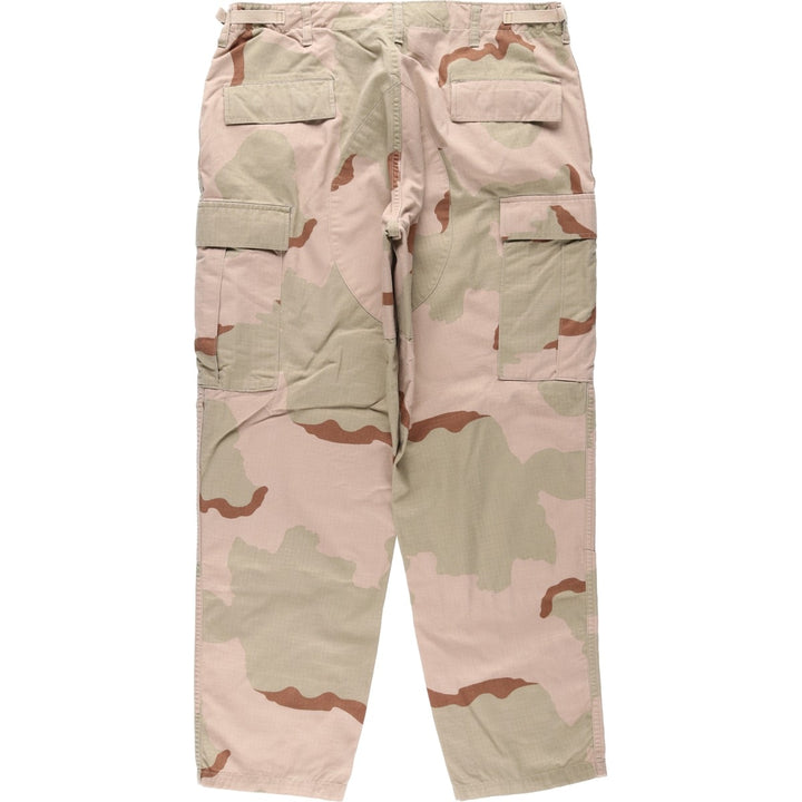 1990'S US Military Issue 3C Desert Camo Ripstop Military Cargo Pants Combat Pants Made in USA Large-Regular Nylon Beige type Vintage Second Hand