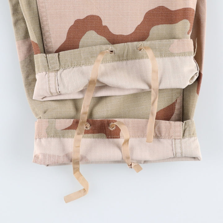 1990'S US Military Issue 3C Desert Camo Ripstop Military Cargo Pants Combat Pants Made in USA Large-Regular Nylon Beige type Vintage Second Hand
