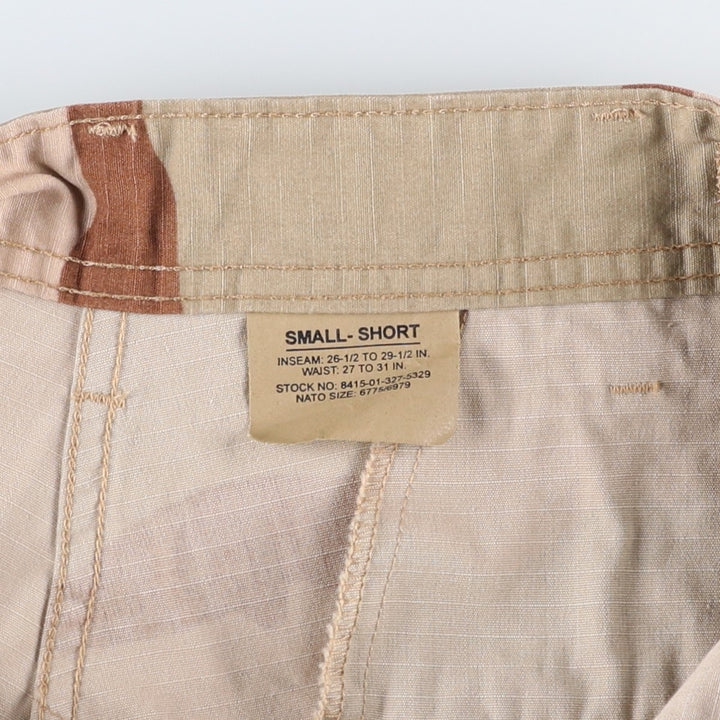 2000'S US Military Issue Camouflage Pattern 3C Desert Camo Ripstop Military Cargo Pants Combat Pants Made in USA Men's W32 (approx.) Nylon Beige type Vintage Second Hand