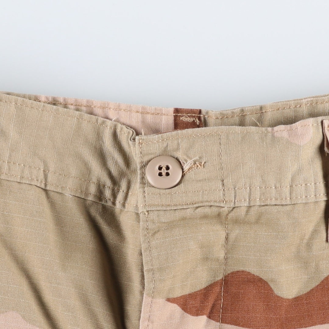 2000'S US Military Issue Camouflage Pattern 3C Desert Camo Ripstop Military Cargo Pants Combat Pants Made in USA Men's W32 (approx.) Nylon Beige type Vintage Second Hand