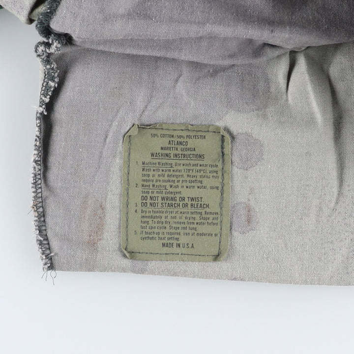 Civilian-made ATLANCO camouflage pattern woodland camo military cargo pants combat pants, made in USA, men's size W38 equivalent. cotton Khaki type Vintage Second Hand