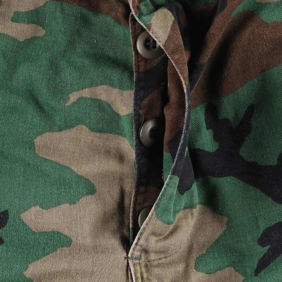 Civilian-made ATLANCO camouflage pattern woodland camo military cargo pants combat pants, made in USA, men's size W38 equivalent. cotton Khaki type Vintage Second Hand