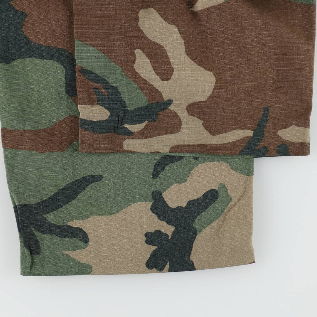 1980'S US Military Issue Woodland Camo Ripstop Military Cargo Pants Combat Pants Made in USA Men's W34 (approx.) cotton Khaki type Vintage Second Hand