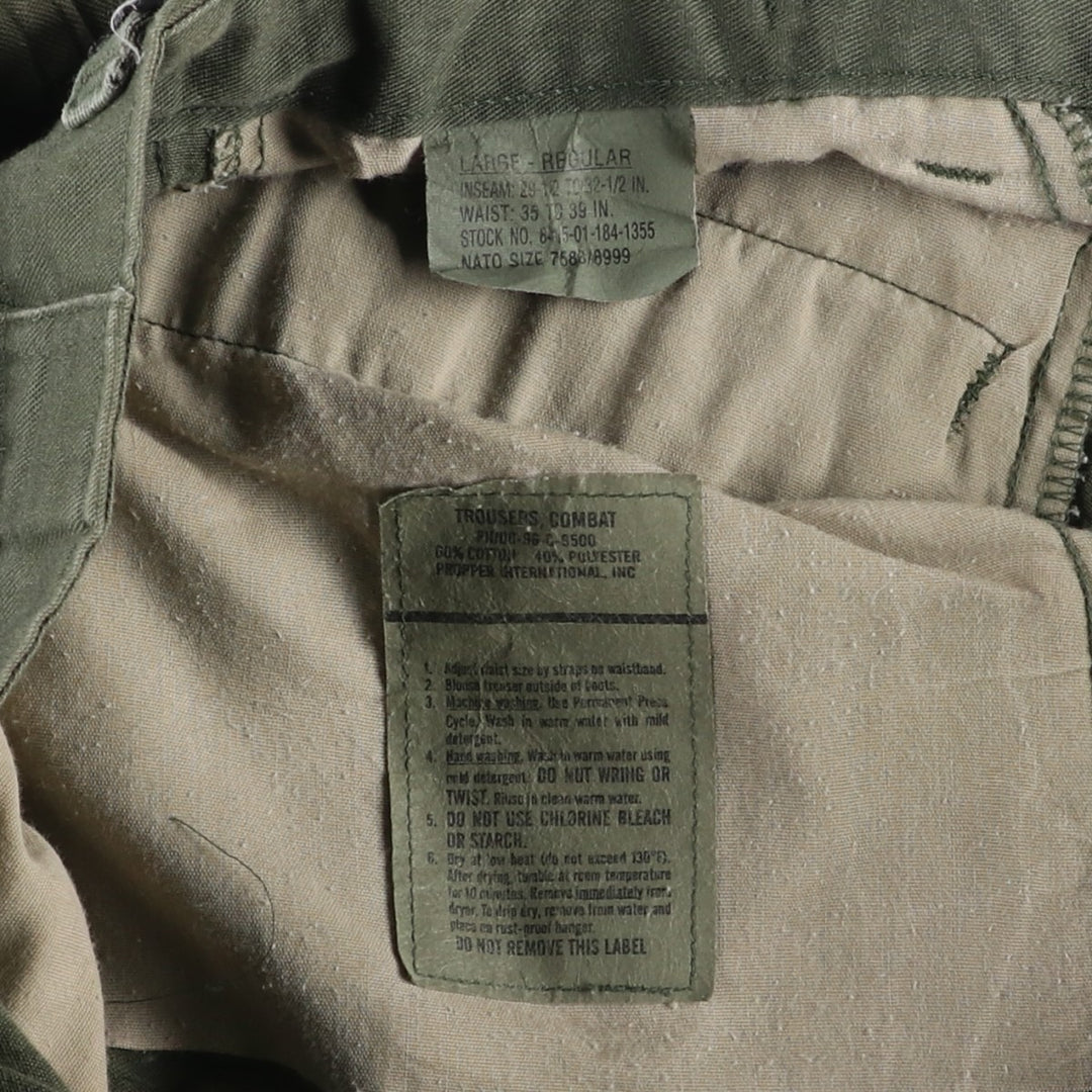 1990'S Civilian Military Cargo Pants/Combat Pants, Made in USA, Large-Regular Size (Men's W37 equivalent), Vintage cotton Khaki type Vintage Second Hand