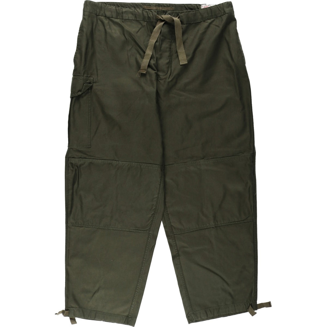 1980'S Belgian Army Military Cargo Pants, Combat Pants, 4D, Men's XL equivalent. unclear Khaki type Vintage Second Hand