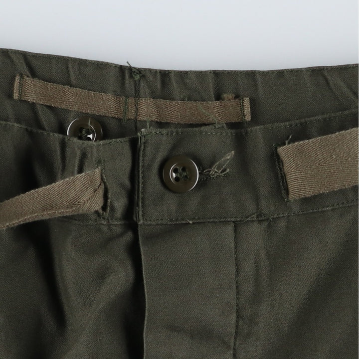 1980'S Belgian Army Military Cargo Pants, Combat Pants, 4D, Men's XL equivalent. unclear Khaki type Vintage Second Hand