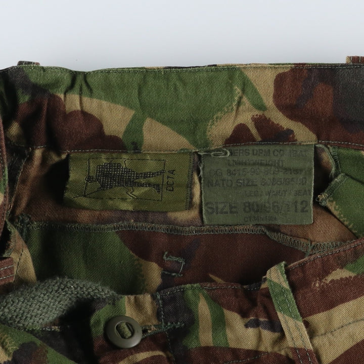 Camouflage DPM Camo Military Combat Pants, Size 80 unclear Khaki type Vintage Second Hand