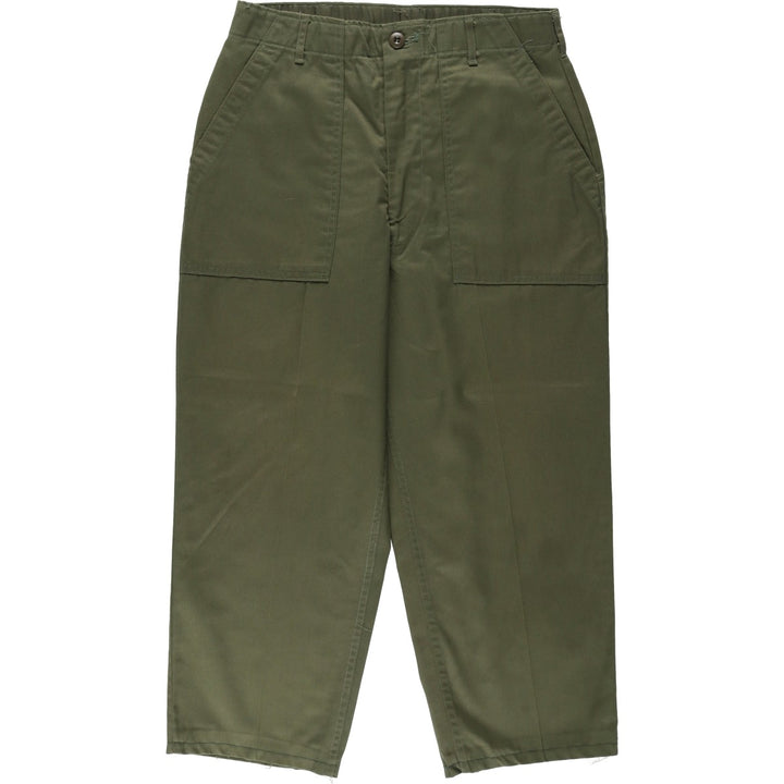 1980'S US Military Issue Baker Pants, Men's Size W31 (approx.), Vintage polyester Khaki type Vintage Second Hand
