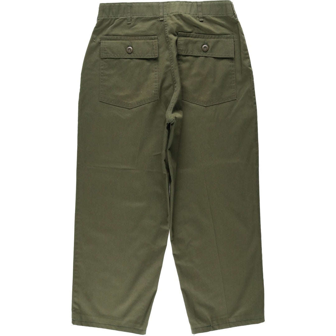 1980'S US Military Issue Baker Pants, Men's Size W31 (approx.), Vintage polyester Khaki type Vintage Second Hand