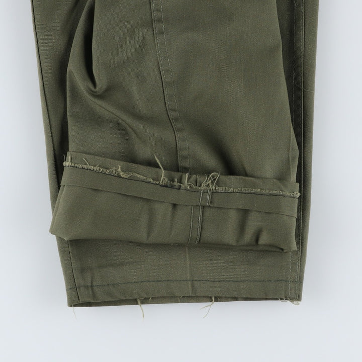 1980'S US Military Issue Baker Pants, Men's Size W31 (approx.), Vintage polyester Khaki type Vintage Second Hand